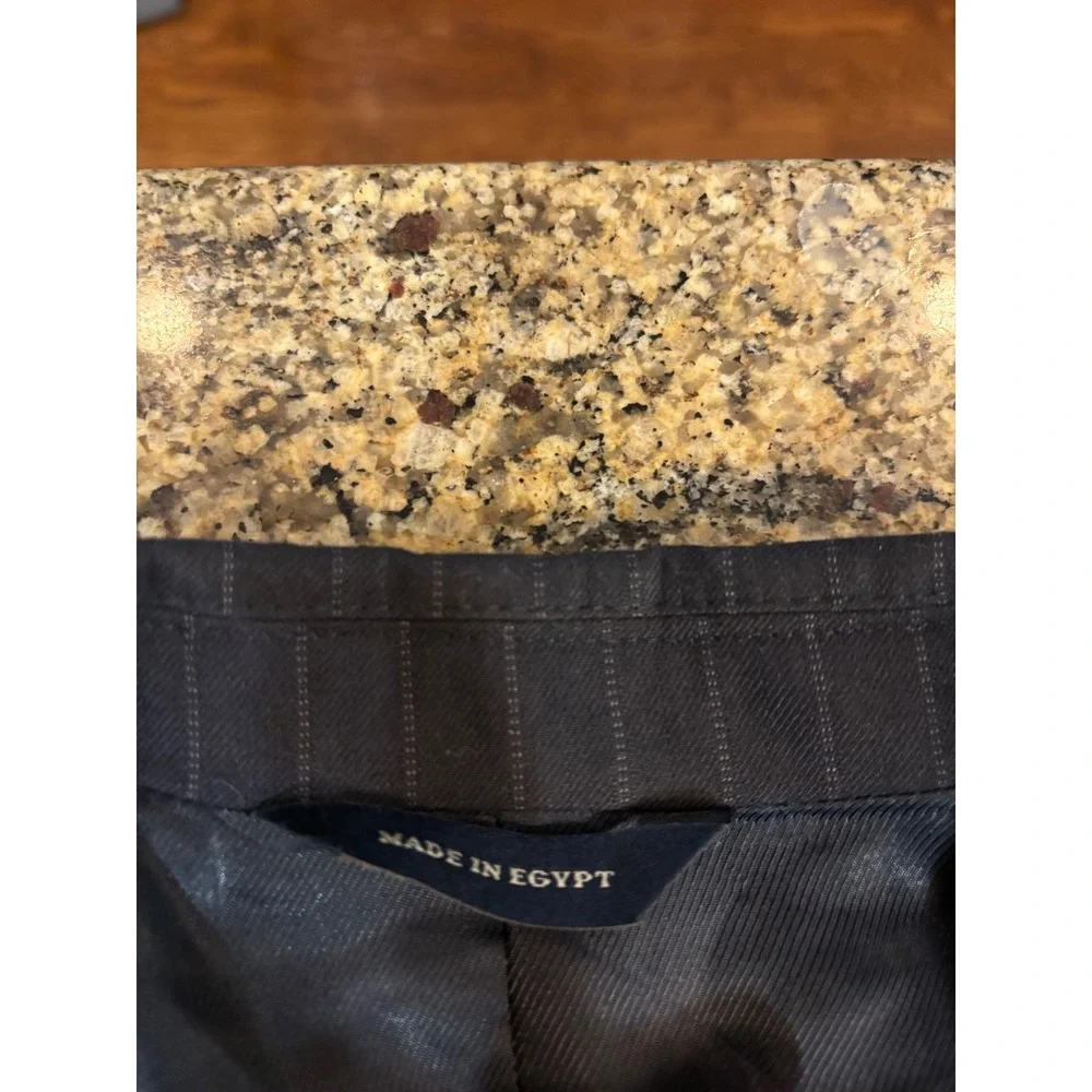 Banana Republic Mens Navy Blue Pinstripe Two Button Blazer Suit Jacket 40R